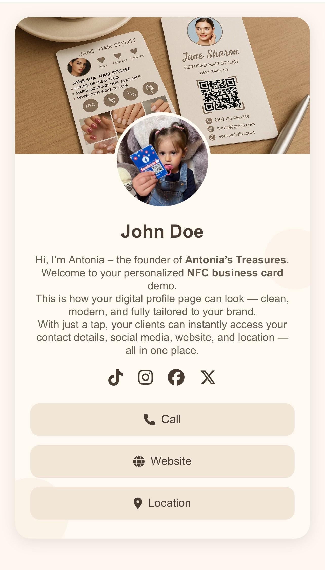 NFC Business Card: Tap-to-Share Digital Contact, No App Needed