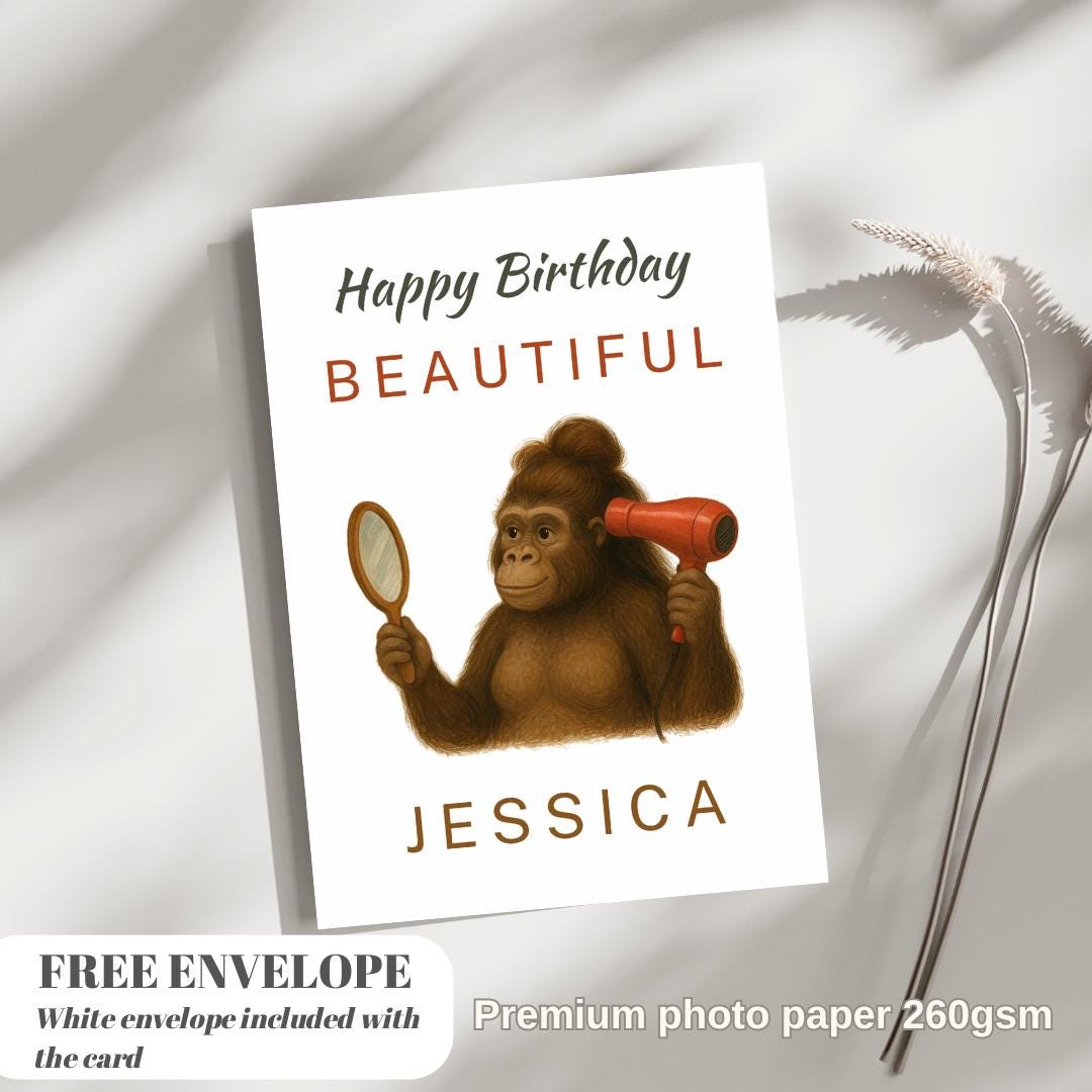 Birthday Card - Funny Personalised Greeting Card | Custom Name Card for your friends, niece, auntie, sister, grandma