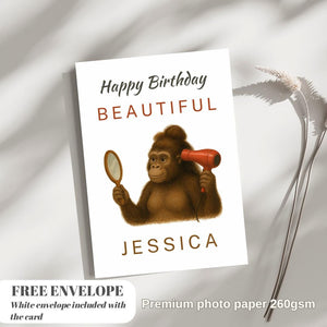 Birthday Card - Funny Personalised Greeting Card | Custom Name Card for your friends, niece, auntie, sister, grandma