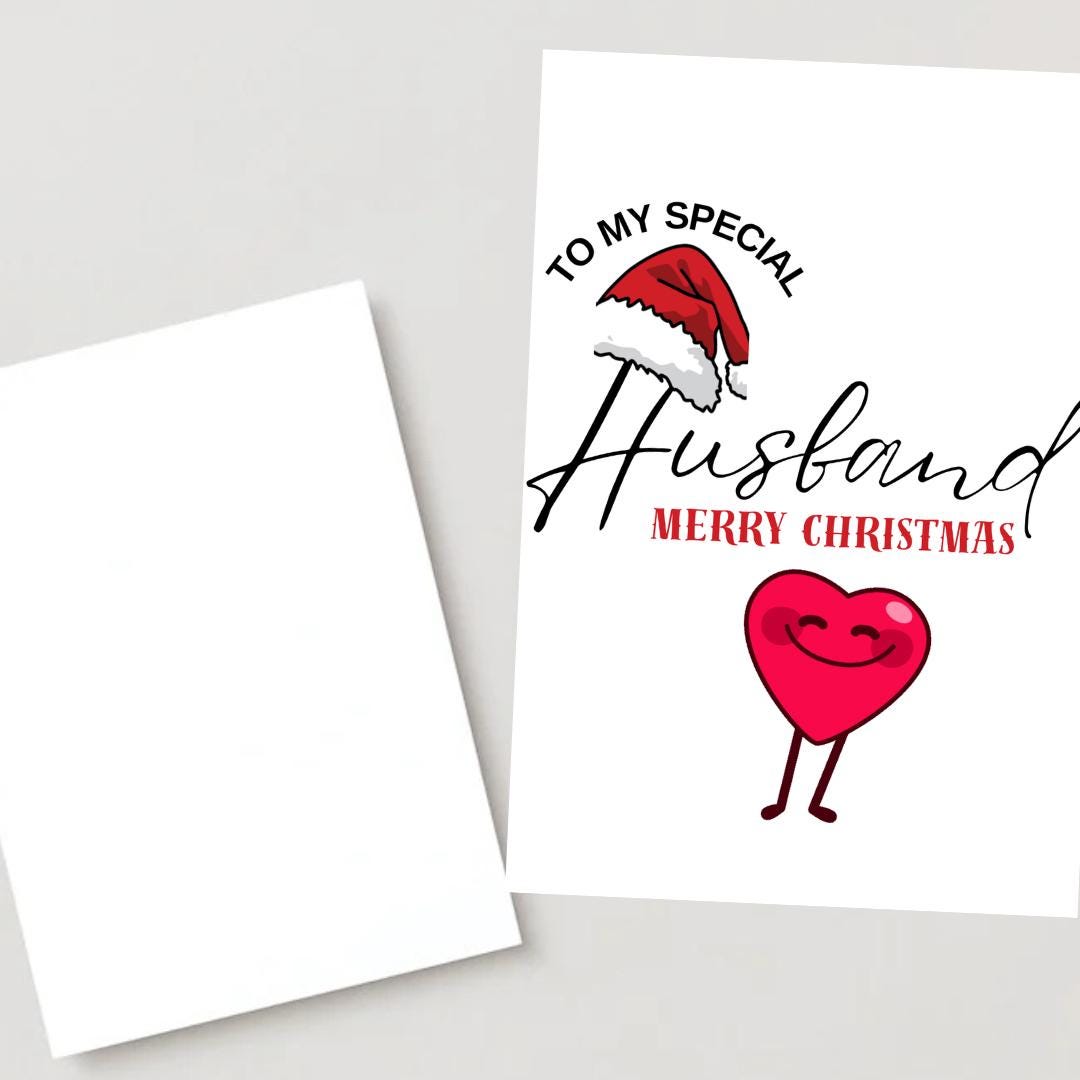 Funny Personalised Husband Christmas Card Luxury 260gsm Card with Envelope Eco Friendly Xmas Cards 2025 Xmas Holiday Greeting To My Love