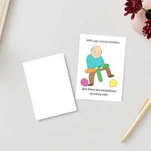 Funny Birthday Card for Him: Eternally Young at Heart Card for Him, greeting card for husband, best friend, father, uncle, card