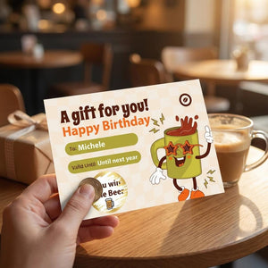 Custom Birthday Scratch Card – Personalised Surprise Reveal Gift for Him or Her | Unique Fun Birthday Present