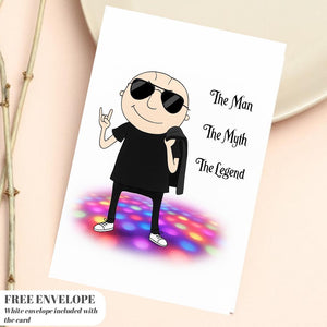 The Man The Myth Birthday | Birthday Card for Him Card for Him, greeting card for husband, best friend, father, uncle, card