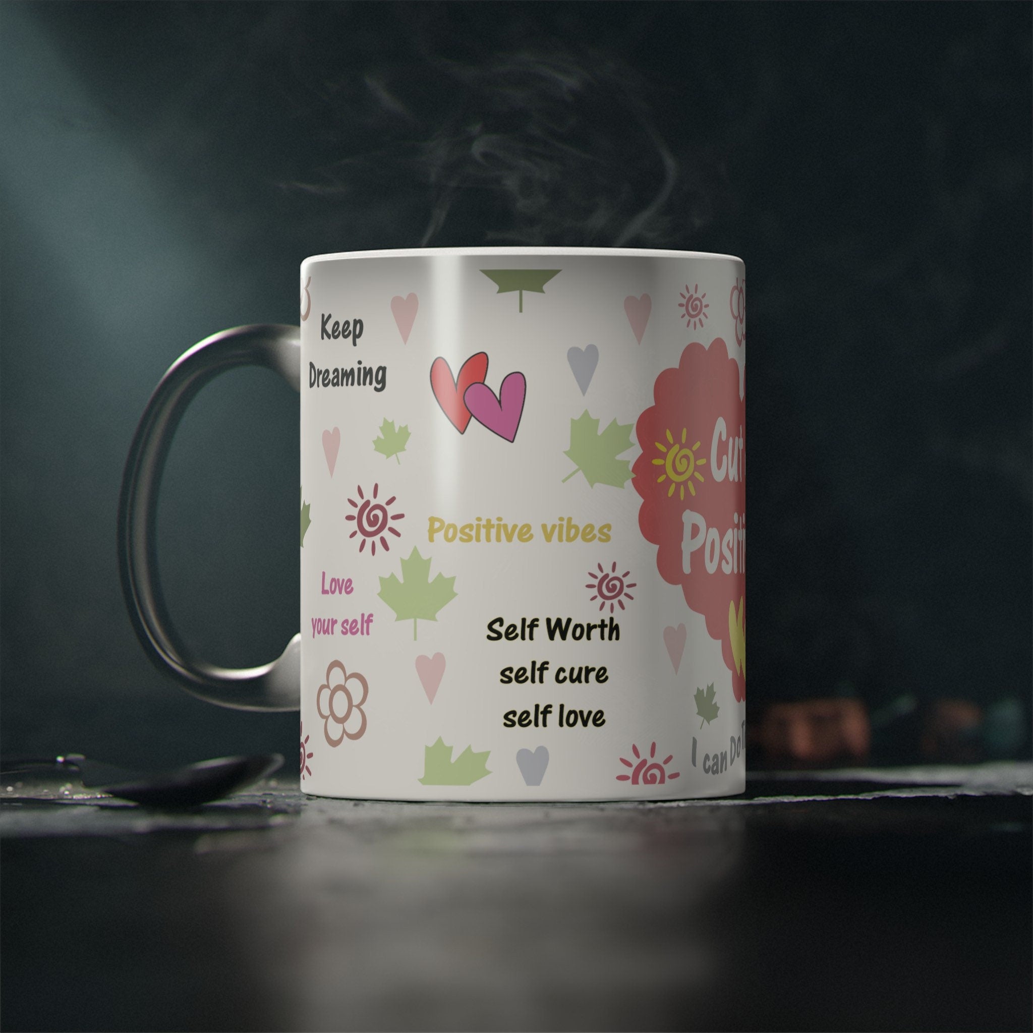 Heat Change Mug: Cut Of Positivity, Motivational Affirmations
