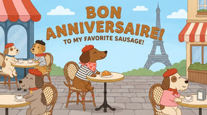 Funny Dachshund Birthday Card, Cute Sausage Dog Card, Dog Lover Gift, Funny Dog Birthday Card, Pun Birthday Card for Him/Her