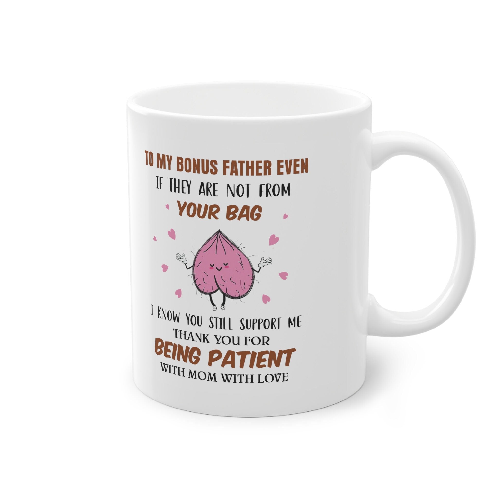 Step Dad, gift mug, crazy funny mug with a cute message, personalized with name, perfect  for him & for her happy