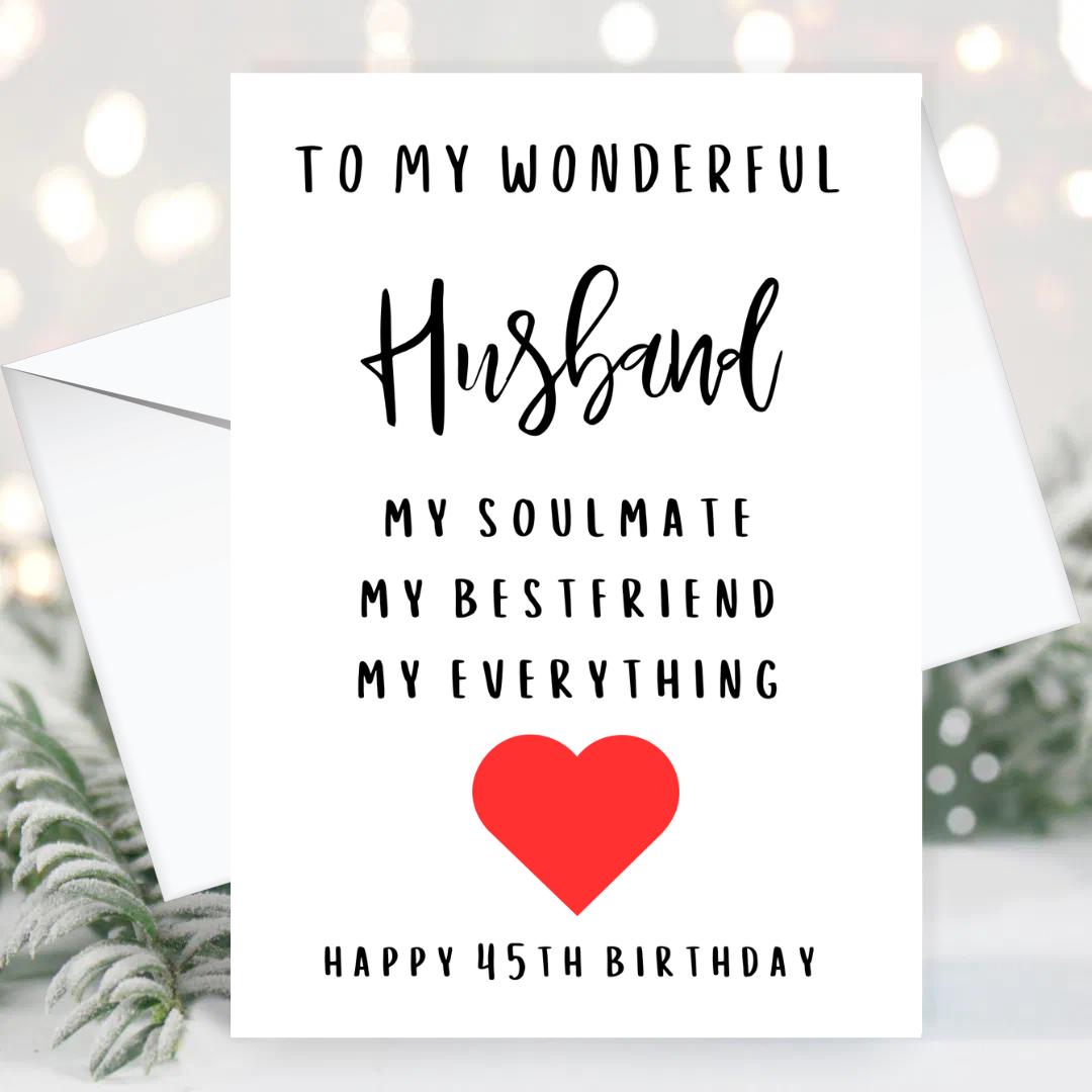 Personalised Husband Birthday Card- Soulmate Greeting Card Customised with Name/ Age For Him 30th 40th 50th 18th 21st 60th 70th