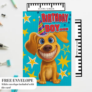 Funny Birthday boy dog lover card Birthday - dog meme Birthday Card Cute dog birthday cards  A5 size