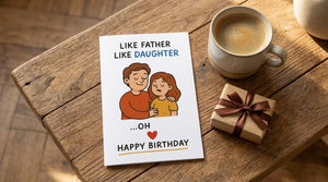 Funny Dad Birthday Card Like Father Like Daughter Card, Oh Shit Birthday Card for Dad, Dad Gift from Daughter, Humorous Father Card