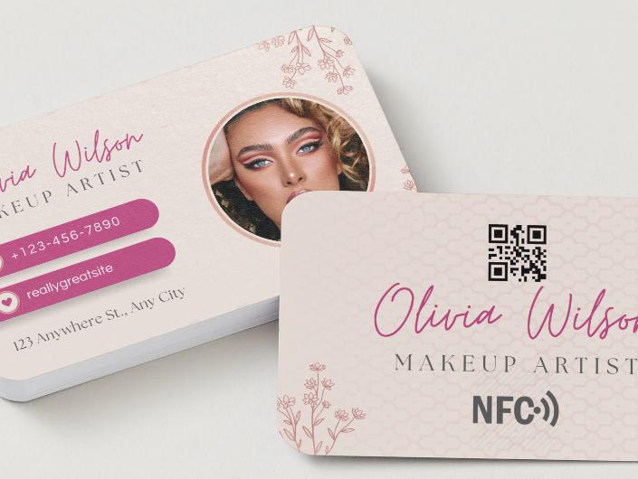 NFC Digital Business Card: Elegant Contactless Card for Beauty Professionals