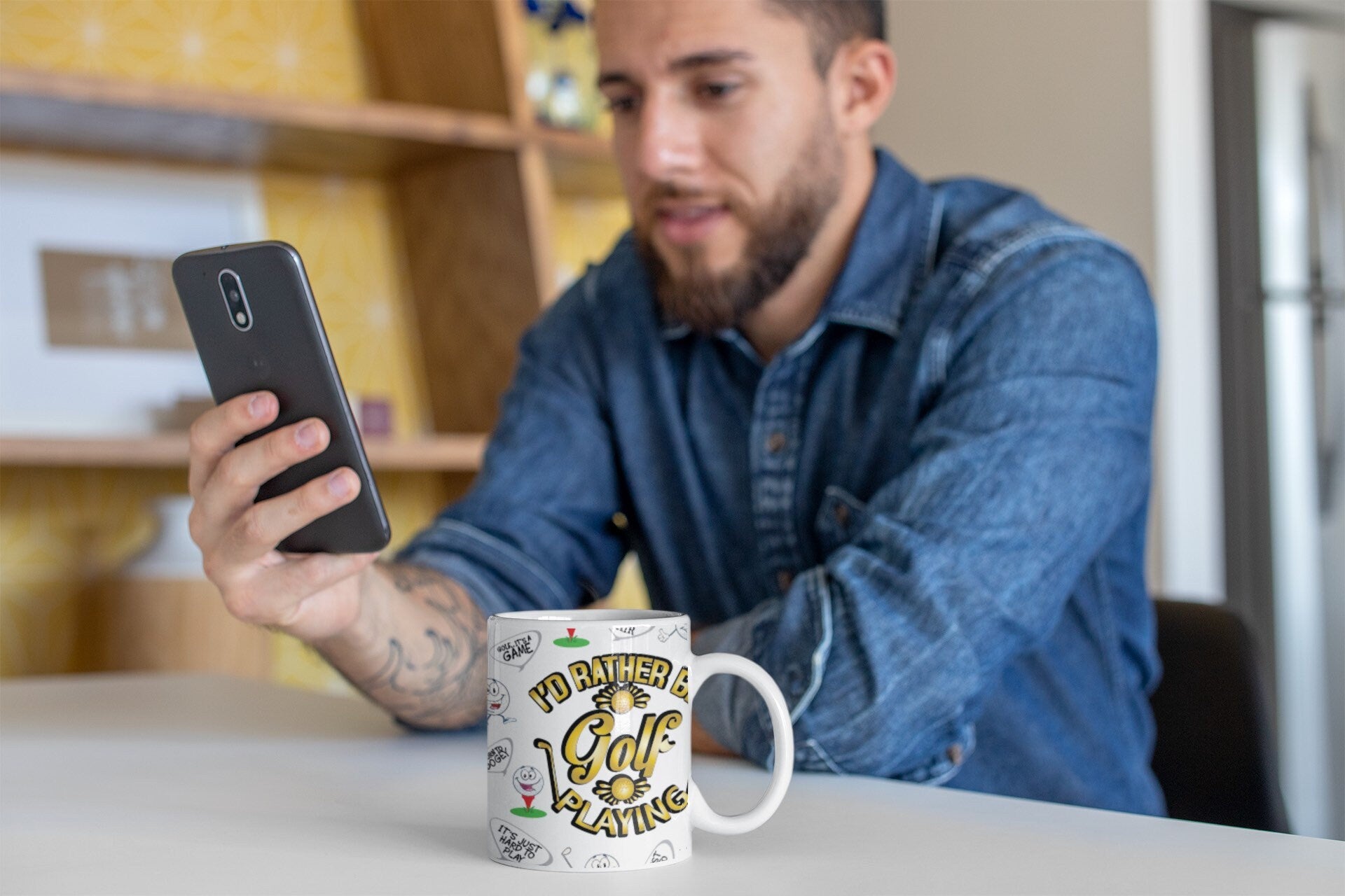 I’d Rather Golf Playing Ceramic Mug: The Perfect Birthday Gift for Her and him mug gift idea