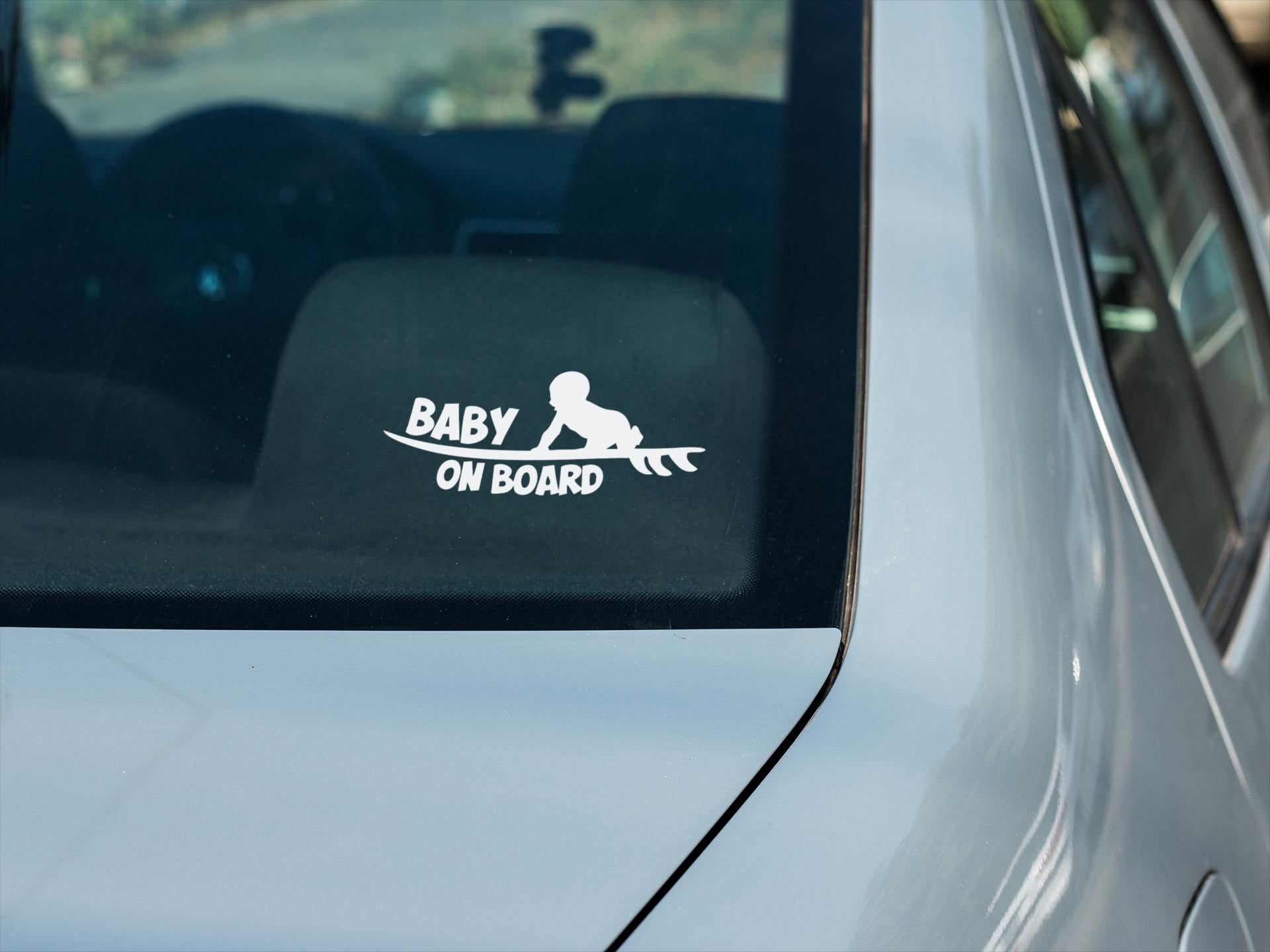 Mom & Baby on Board Car Decal Outdoor Vinyl for car show you love for your baby gift for her to place on the window car