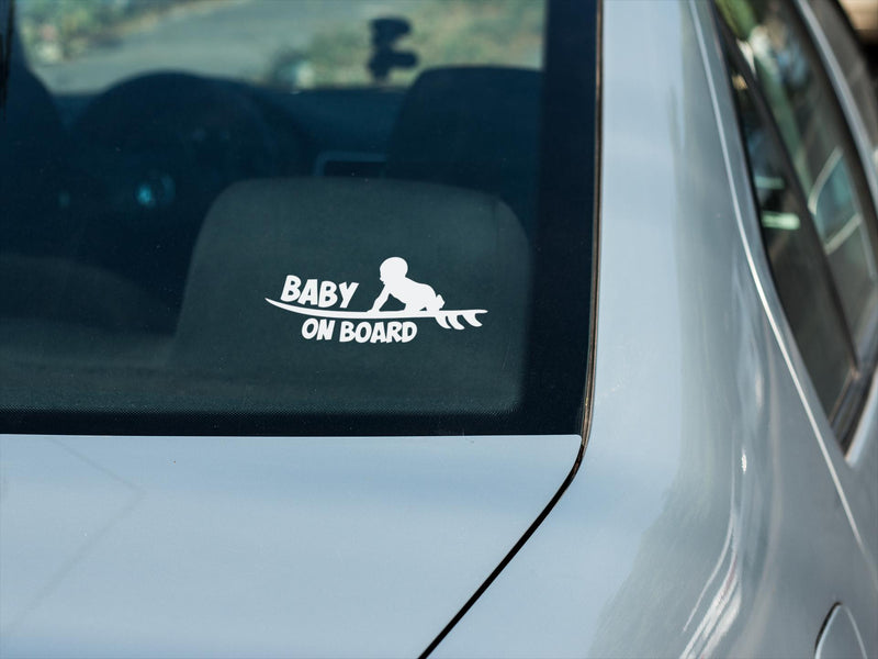 Mom & Baby on Board Car Decal Outdoor Vinyl for car show you love for your baby gift for her to place on the window car