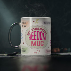 Freedom mug, mug heat change - Motivational Mug, Law of attraction, Manifest, Affirmation, Positivity gift, Mindset, Motivational Mug.