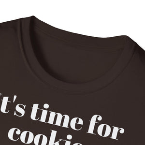 Christmas Santa Funny T-Shirt, Cookies Gift Awesome Unisex Softstyle Tee, Holiday Apparel, Xmas Shirt, Festive Clothing, Winter Top