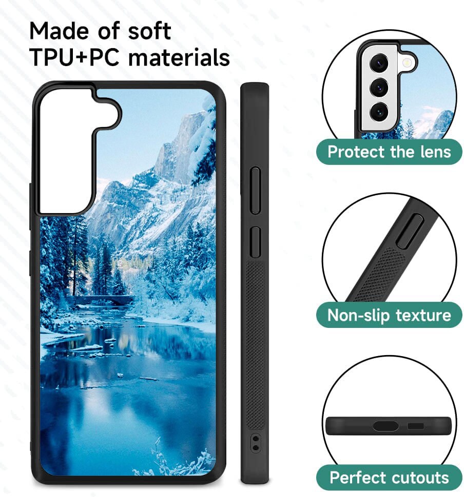 Winter Mountain iPhone & Samsung Case: Personalized TPU Rubber Protection