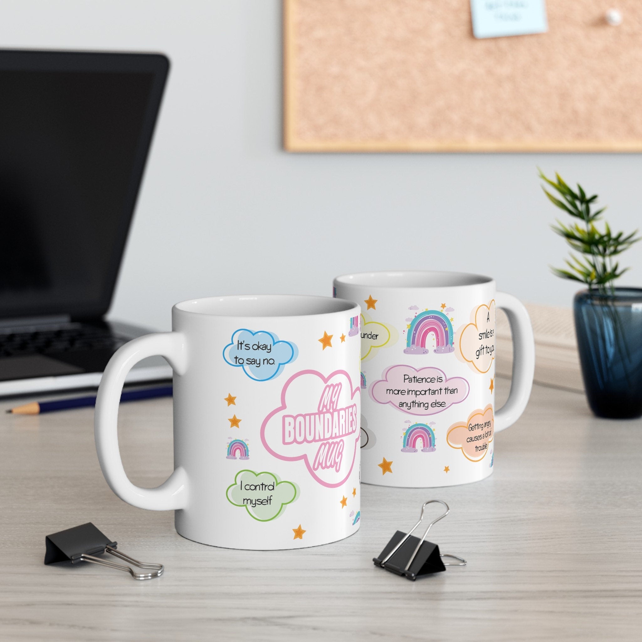 Ceramic Mug affirmation Mug boundaries Mug positive Mug motivational Gift mug smile Coffee Mug smile Gift for you