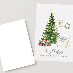 Personalised Christmas Tree Card – Merry Christmas to a Special Family | Custom Family Name Holiday Card