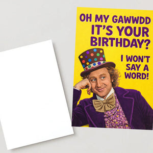 Funny Birthday Card | Sarcastic Birthday Gift | Humorous Birthday Print | Wizard Party Hat Illustration | Cheeky Birthday Decor
