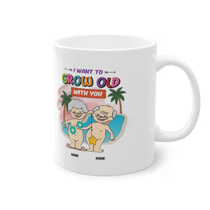 The cup of love Valentine gift mug, crazy funny mug with a cute message, personalized with name, perfect to make for him & for her happy