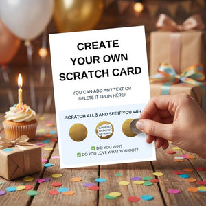 Create your own scratch card Custom Birthday Scratch Card – Personalised  scratch and reveal card Fun Birthday Present , scratch and reveal