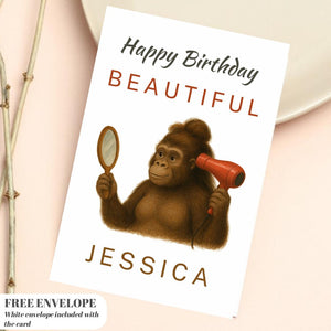 Birthday Card - Funny Personalised Greeting Card | Custom Name Card for your friends, niece, auntie, sister, grandma