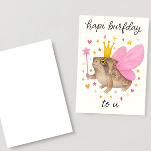 Grumpy Frog Birthday Card - Frog Lover Birthday Greeting Card Birthday Card For Her or him, greeting card with from, friend frog