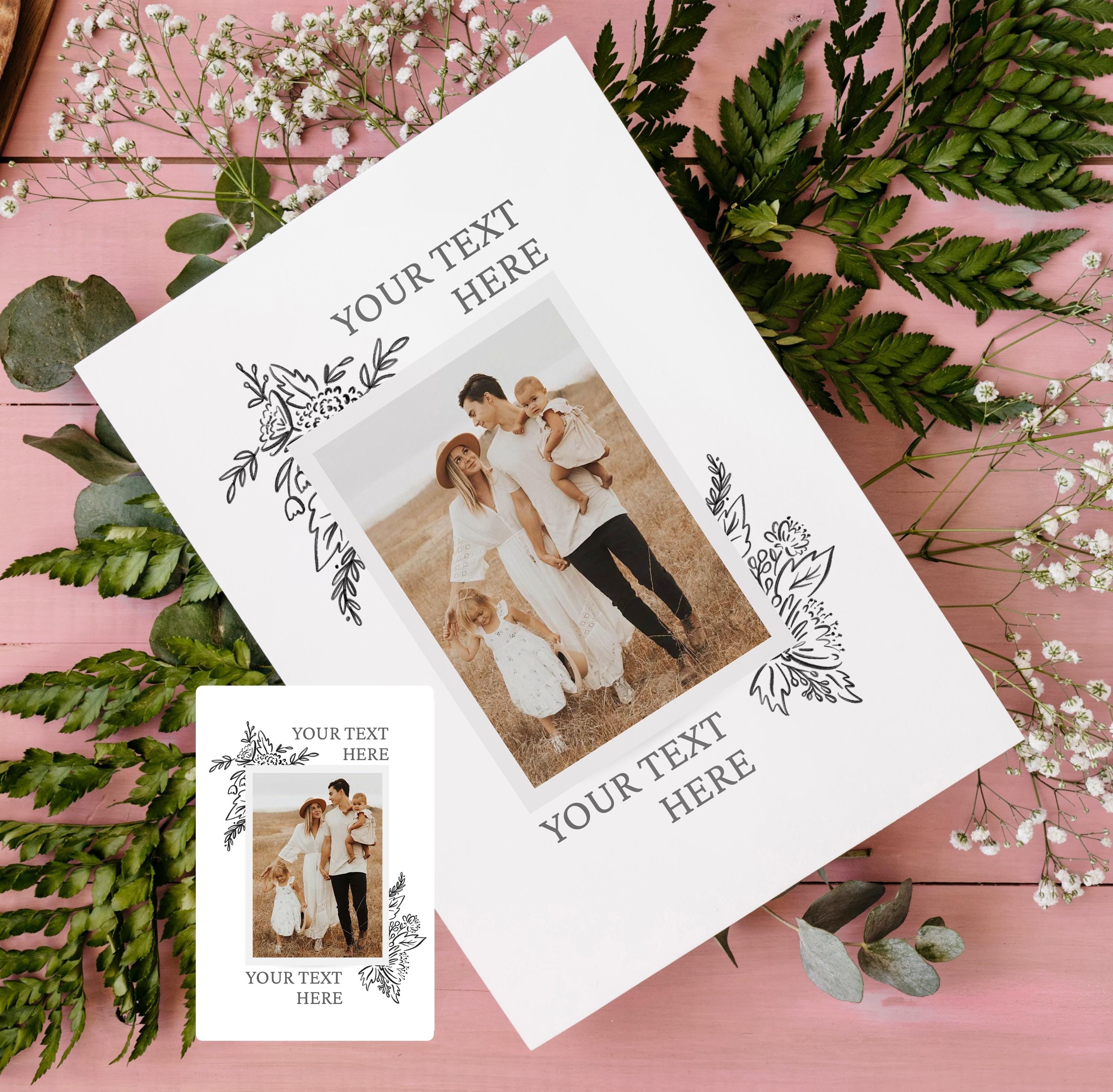Personalised Photo Wallet Card and Greeting card For Husband, Wife Or Family, Anniversary Photo Gift For Him, Her | Custom Photo and Text
