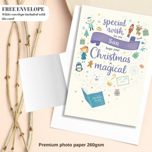 Personalised Christmas Card - Christmas Storybook, Son marry christmas card for him or her funny xmas card