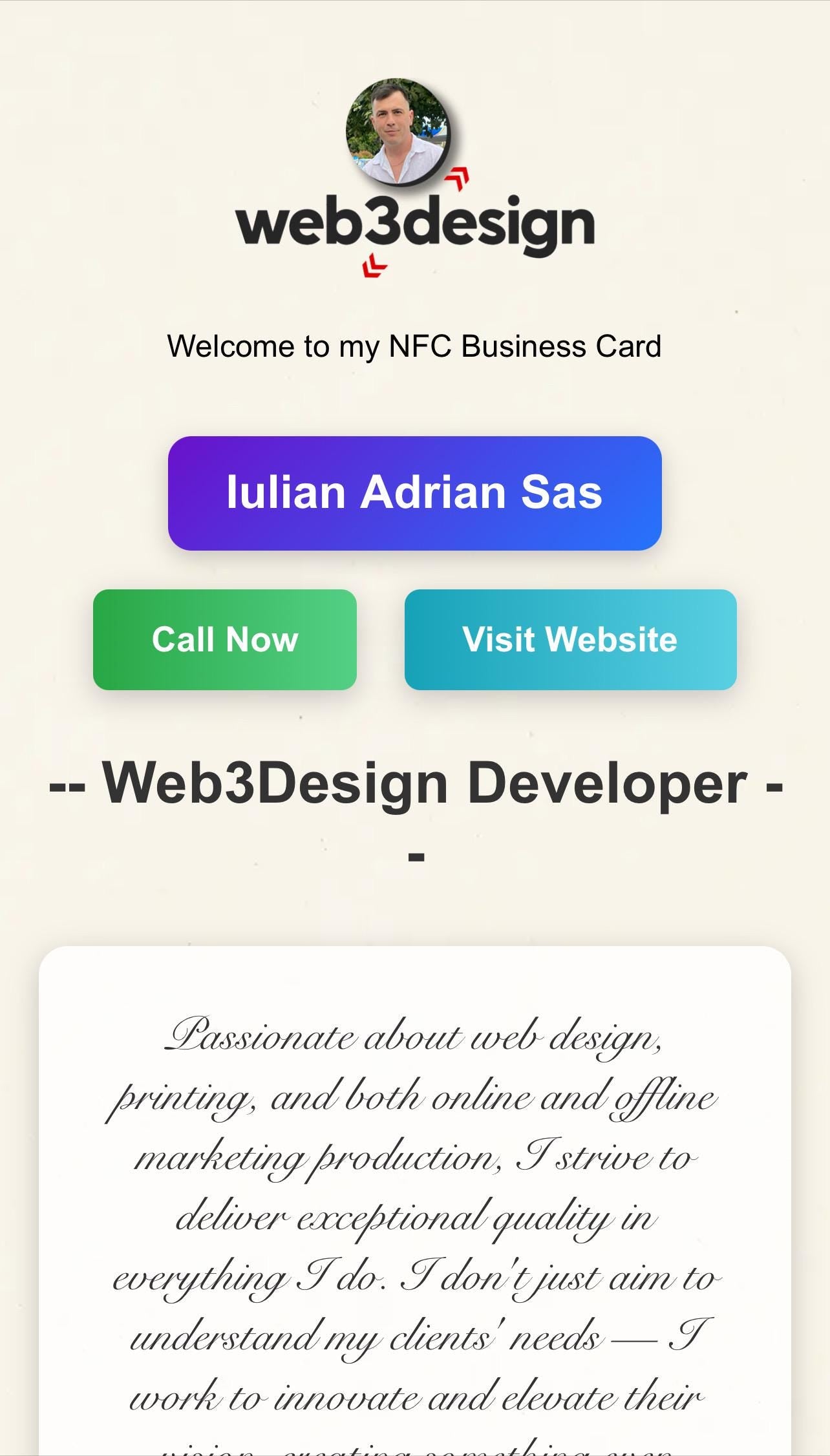 Custom NFC Smart Business Card: Tap to Share Contact Info
