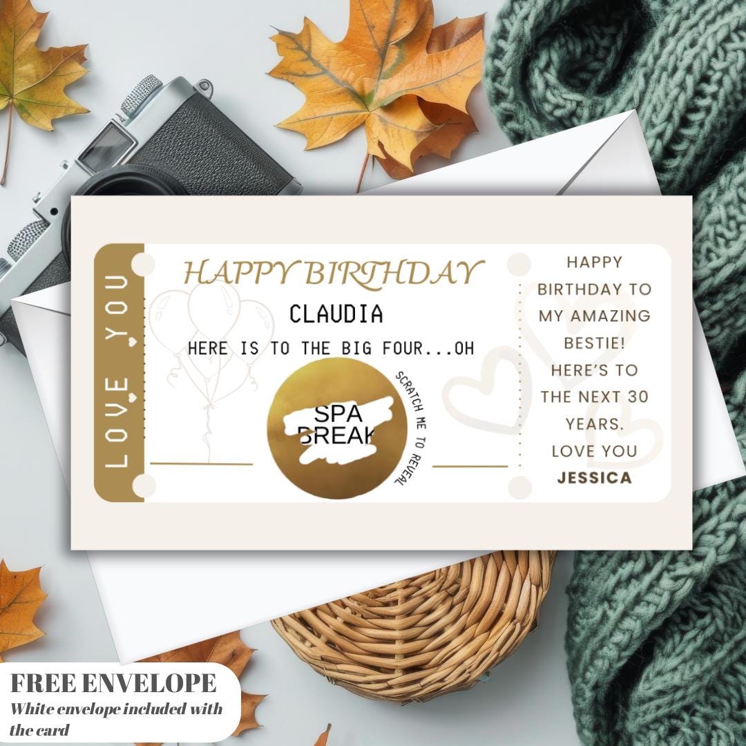 Birthday Scratch Card – Personalised Reveal Card for a Special Birthday Surprise