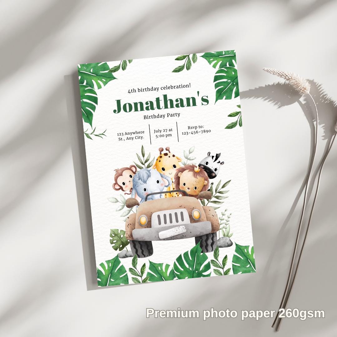 Boy Birthday Invitation, kids Birthday Invite, animal Birthday,  Birthday boy & Girl, Beary Birthday Party Invite Pink 10/20/30 card