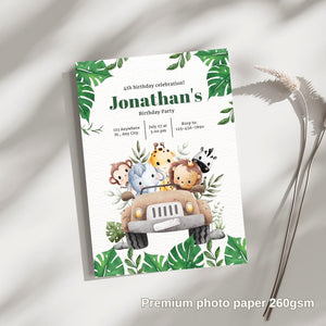 Boy Birthday Invitation, kids Birthday Invite, animal Birthday,  Birthday boy & Girl, Beary Birthday Party Invite Pink 10/20/30 card