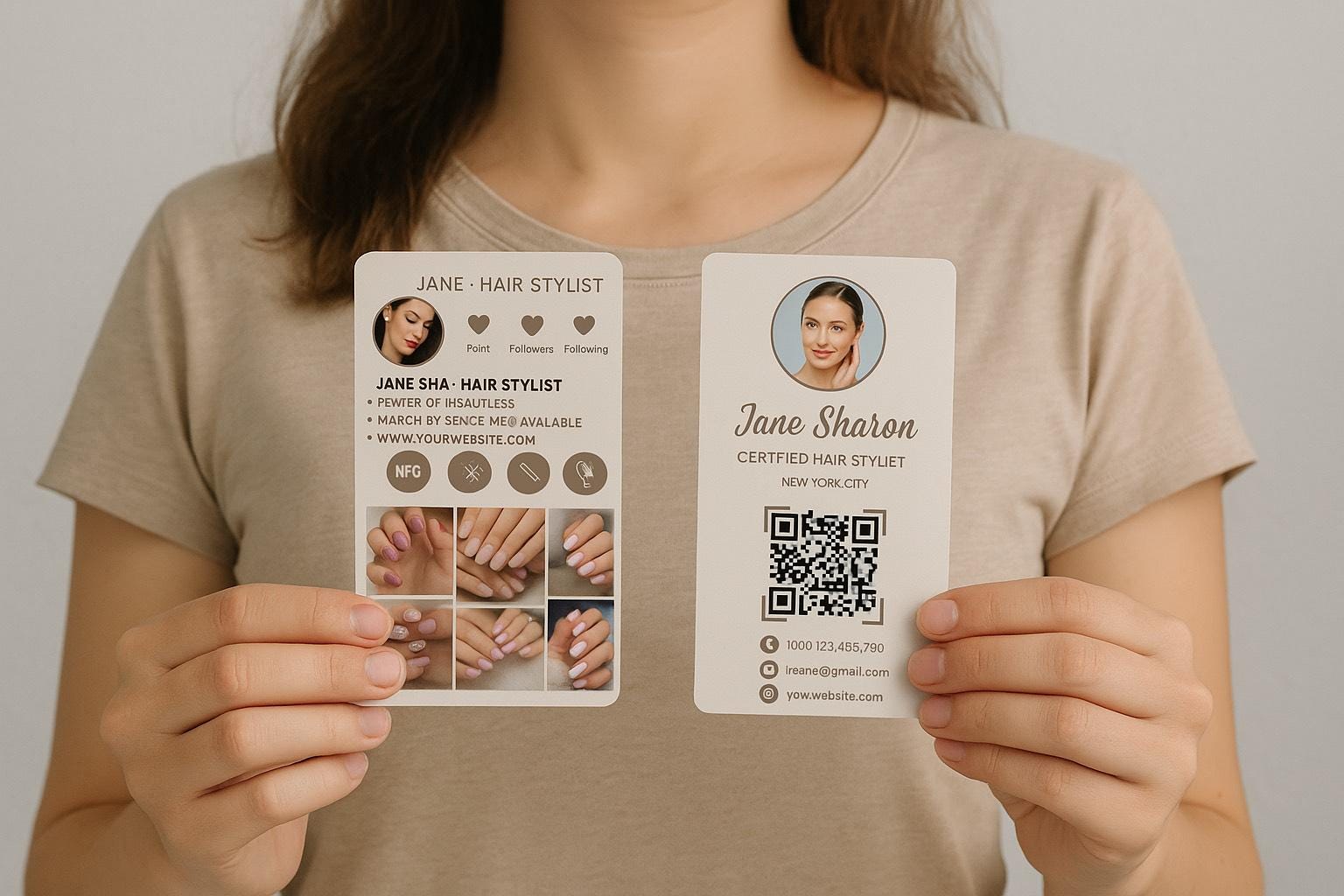 Luxury NFC Business Card: Digital Contact Card for Beauty Professionals