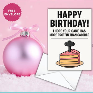 Gym Birthday Card – Funny Gym Lovers Card – Gym Gift for Him & Her – Gym Bro Greeting Card – Fitness Gift for Men – Workout Lover Birthday
