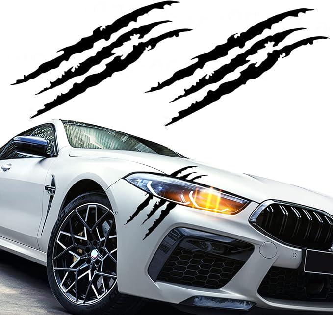 Claw Mark Car Decal - Waterproof Vinyl Monster Scratch Stickers - 2 Pcs