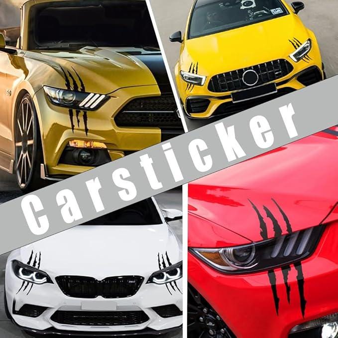 Claw Mark Car Decal - Waterproof Vinyl Monster Scratch Stickers - 2 Pcs