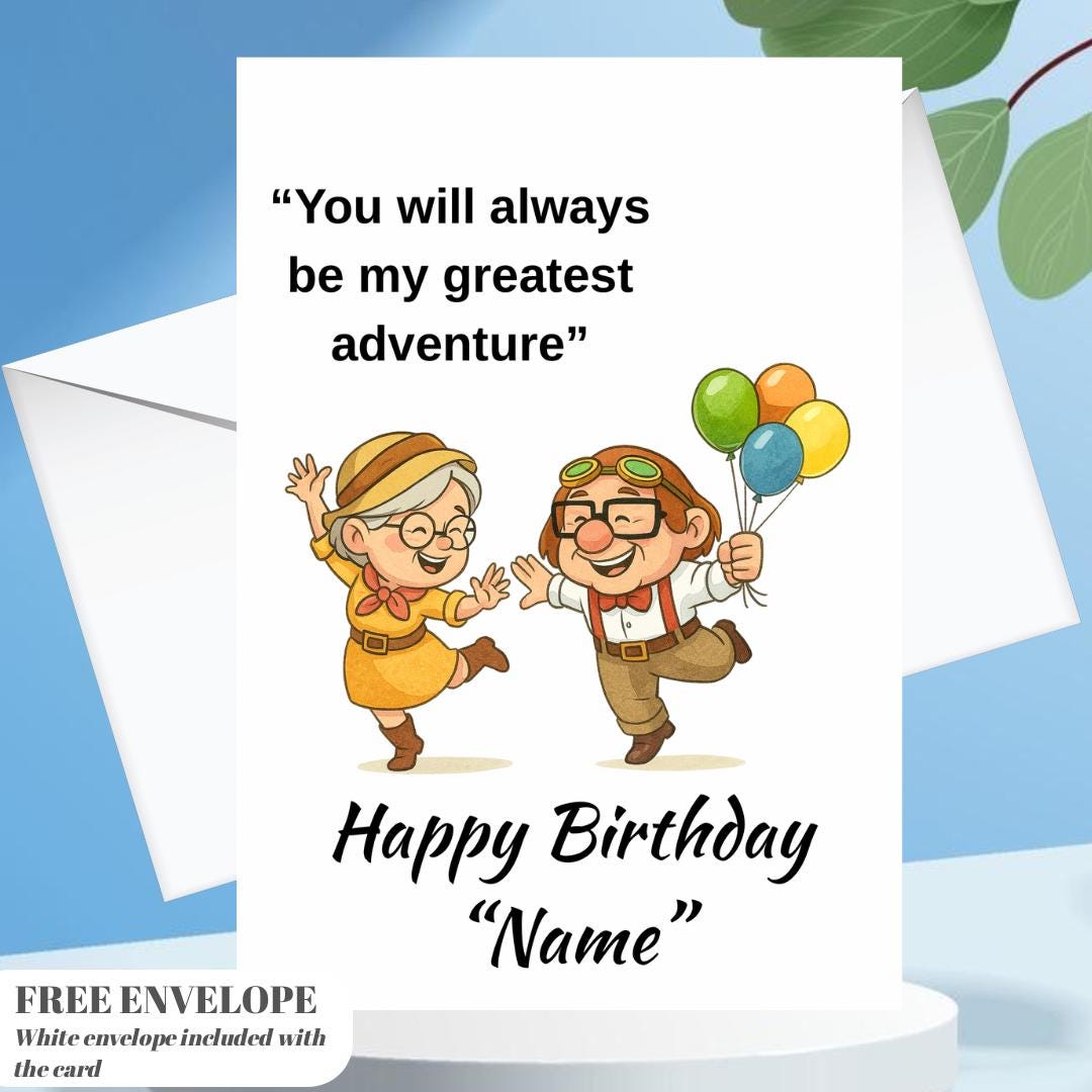 Birthday Card, Personalised Card, Card for Partner, Card for Husband, Card for Wife, Card for Girlfriend, Boyfriend, Cute Card