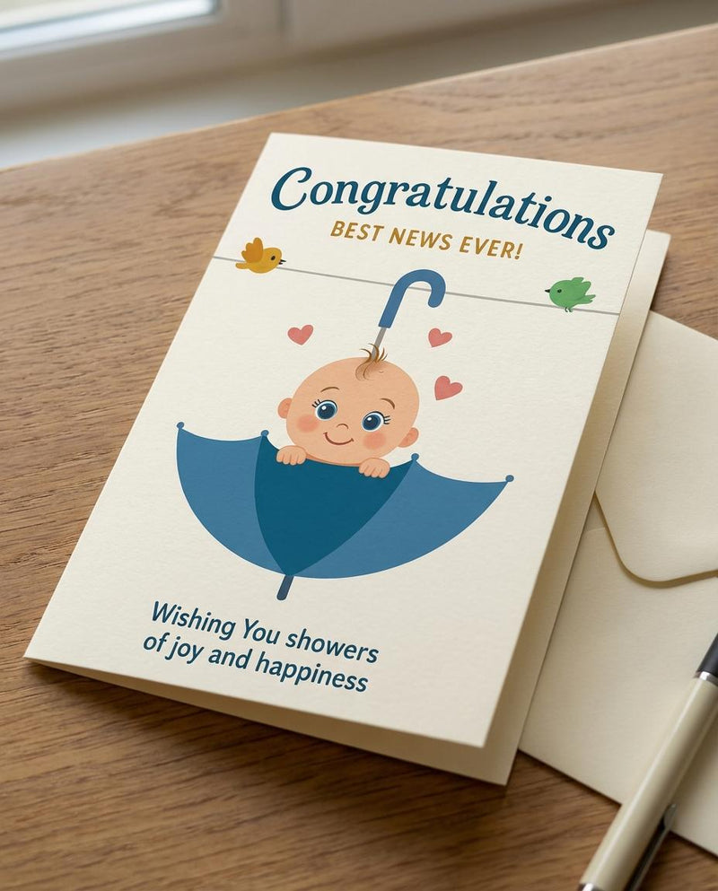 Greeting Card for Expecting Parents • Pregnancy Announcement Card • Future Mom Congratulations Card