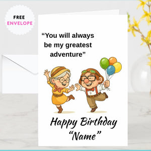 Birthday Card, Personalised Card, Card for Partner, Card for Husband, Card for Wife, Card for Girlfriend, Boyfriend, Cute Card