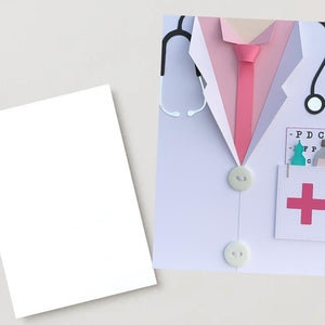 Doctor Card, Medical Card, Handmade Medical School Graduation Card, Thank You Card, Physician Card, Doctor Card.