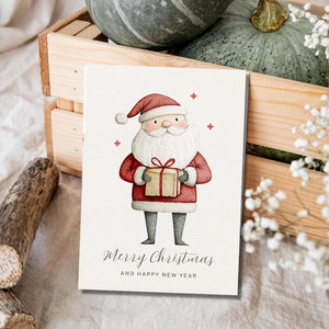 Christmas Card | Marry Xmas greeting Card | santa gift Card | Personalised Card name and age | For both of you | Santa Christmas card