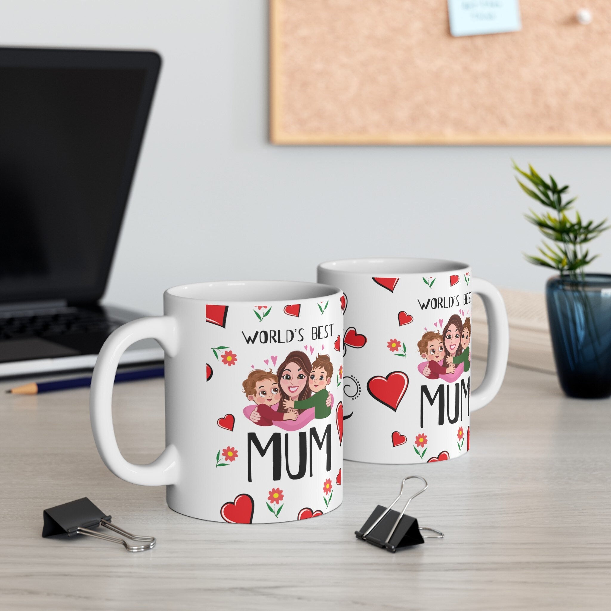Mum mug gift, Worlds best mum mug, mother day gift for you wife, girlfriend, mum, ceramic mug with love
