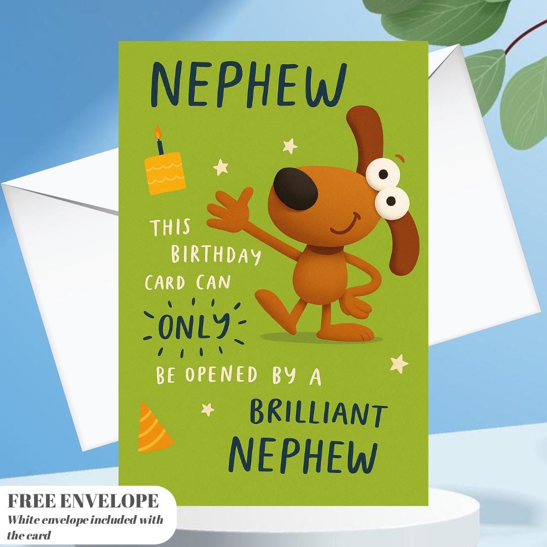 For my nephew Birthday card - nephew Birthday Card Cute nephew birthday cards , card for him greeting card for nephew A5 size