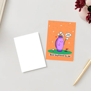 Funny Golf Card for Boyfriend | Golf Pun Birthday Card for Him | Golf Themed Card for Golf Lover or Golfer Gift