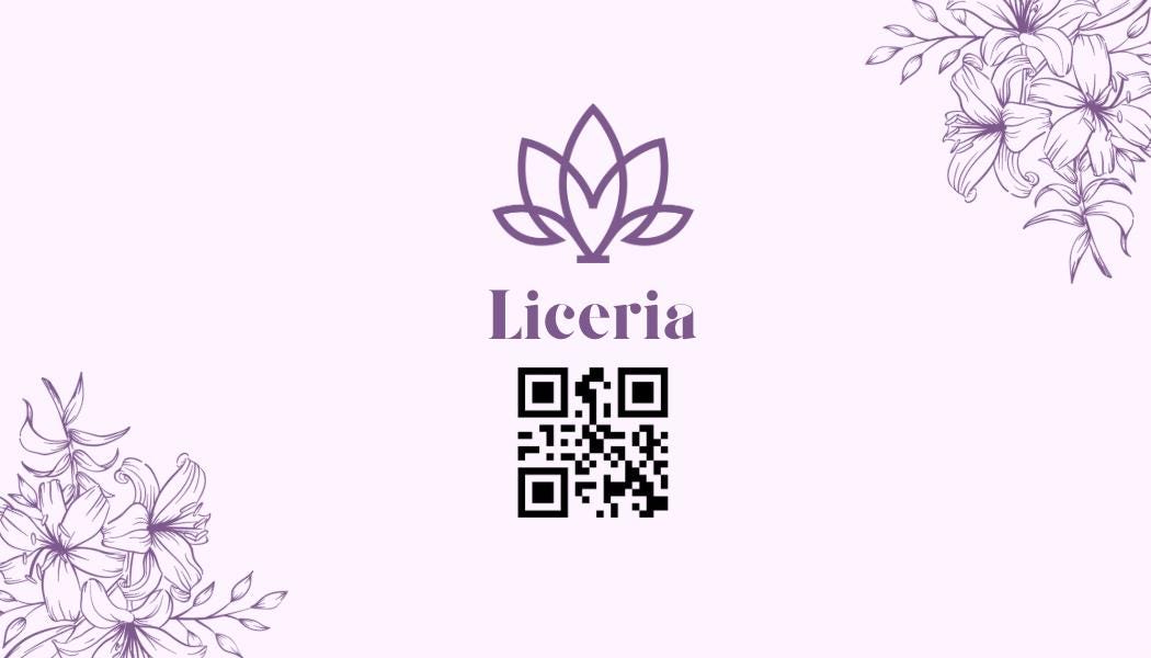 Business Card Floral : Elegant business card with Digital Contact, No App Needed