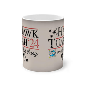 Hawk tuah girl magic Mug, funny meme mug viral Color-Changing Mug, 11oz