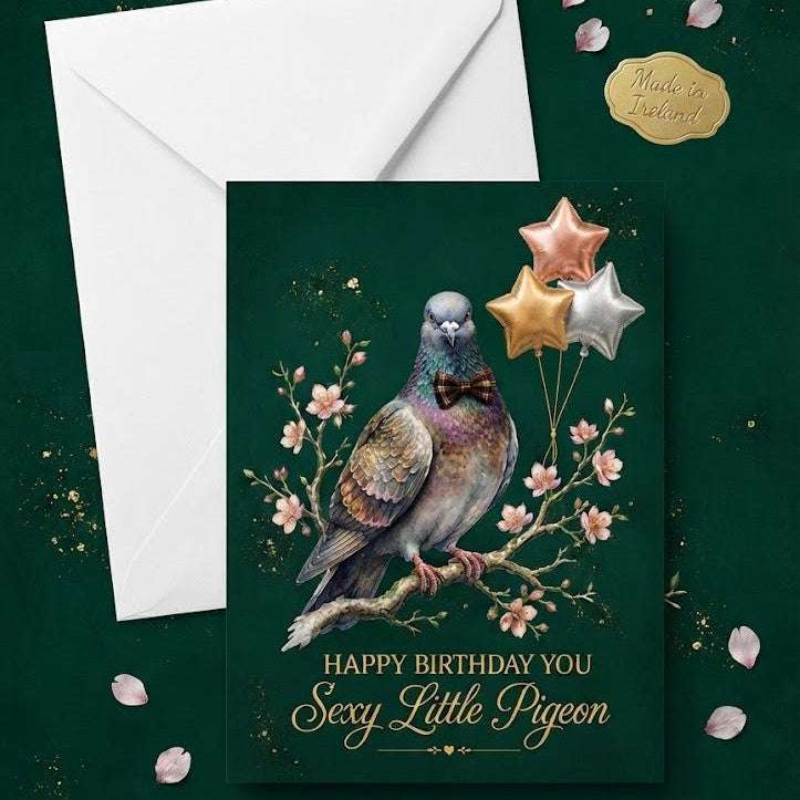 Sexy Pigeon Birthday Greeting Cards – Unique Love Greetings Cards for Him/Her, Elegant Funny Greeting Cards, Personalized Birthday Greeting Cards
