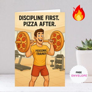 Funny Personal Trainer Card – Gym Lover Christmas Card – Personal Trainer Gift – Fitness Coach Thank You Card – Unique Gym Card