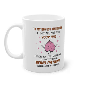 Step Dad, gift mug, crazy funny mug with a cute message, personalized with name, perfect  for him & for her happy
